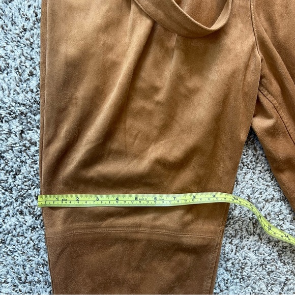 Free People Nightfall Brown High-Waisted Vegan Suede Pants with Tie Waist Sz 4 - Picture 14 of 14